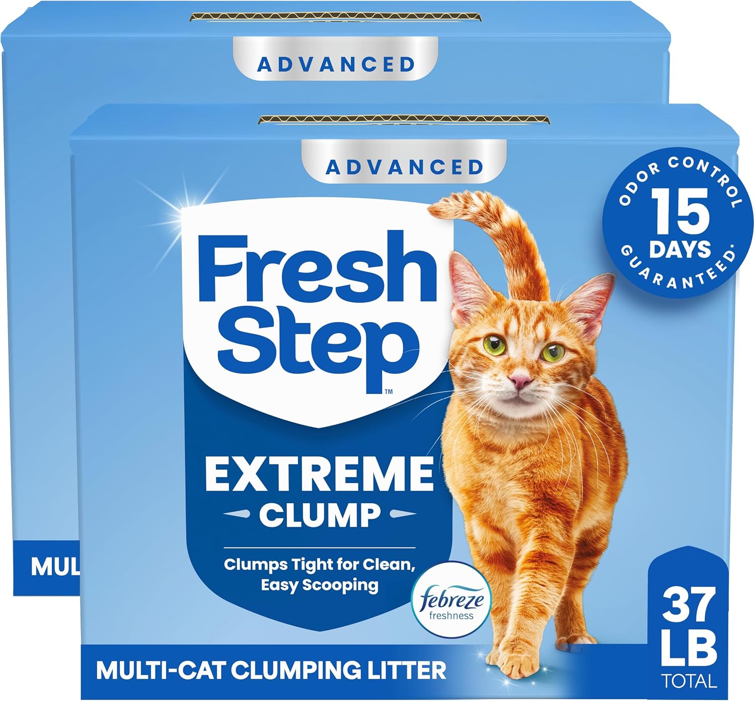 Fresh Step Advanced Extreme Clump Multi Cat Clumping Litter, 18.5 lb., 2 Pk