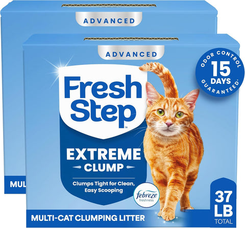 Fresh Step Advanced Extreme Clump Multi Cat Clumping Litter, 18.5 lb., 2 Pk