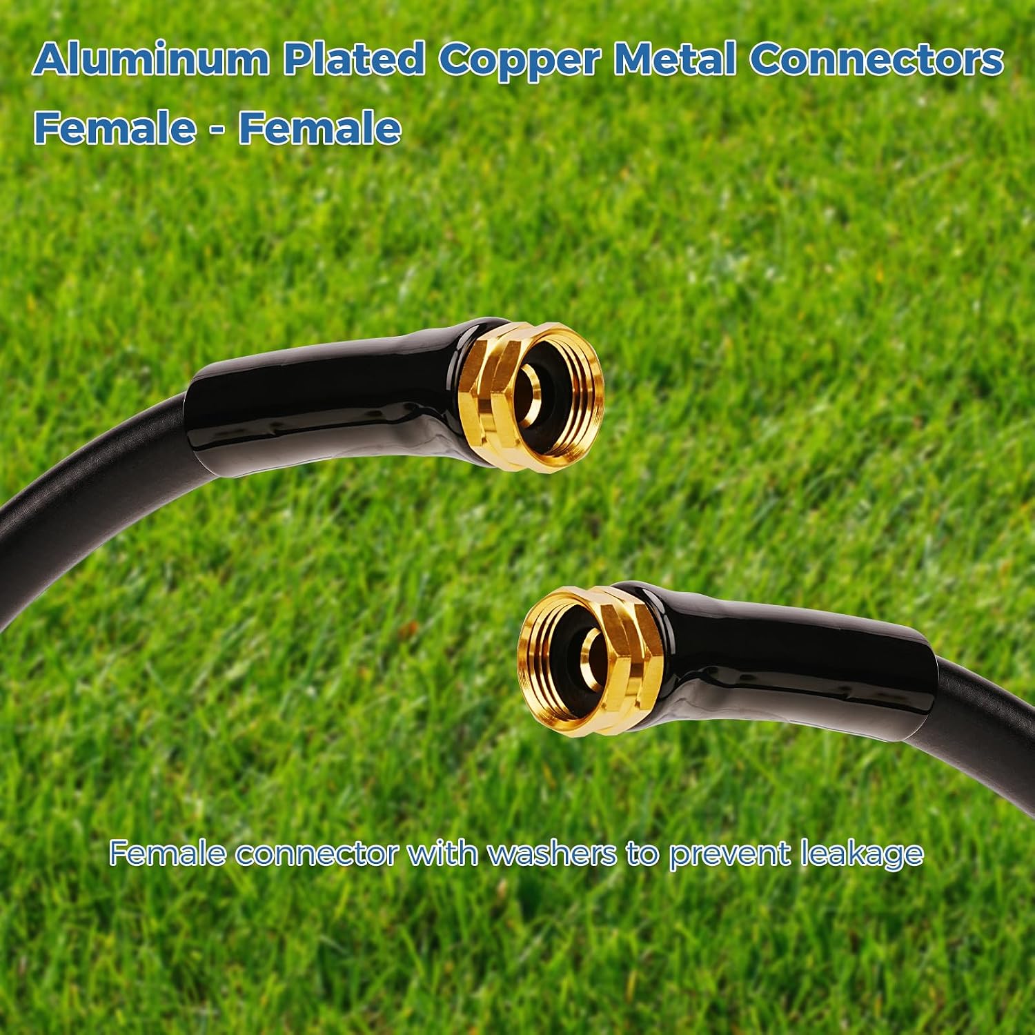 SheeChung Short Garden Hose 1ft x 5/8",Rubber Leader Hose,Female to Female