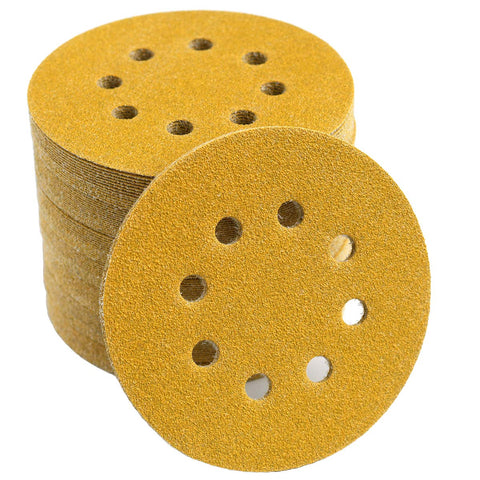 5-Inch 8-Hole Hook and Loop Sanding Discs 80-Grit, 100-Pack