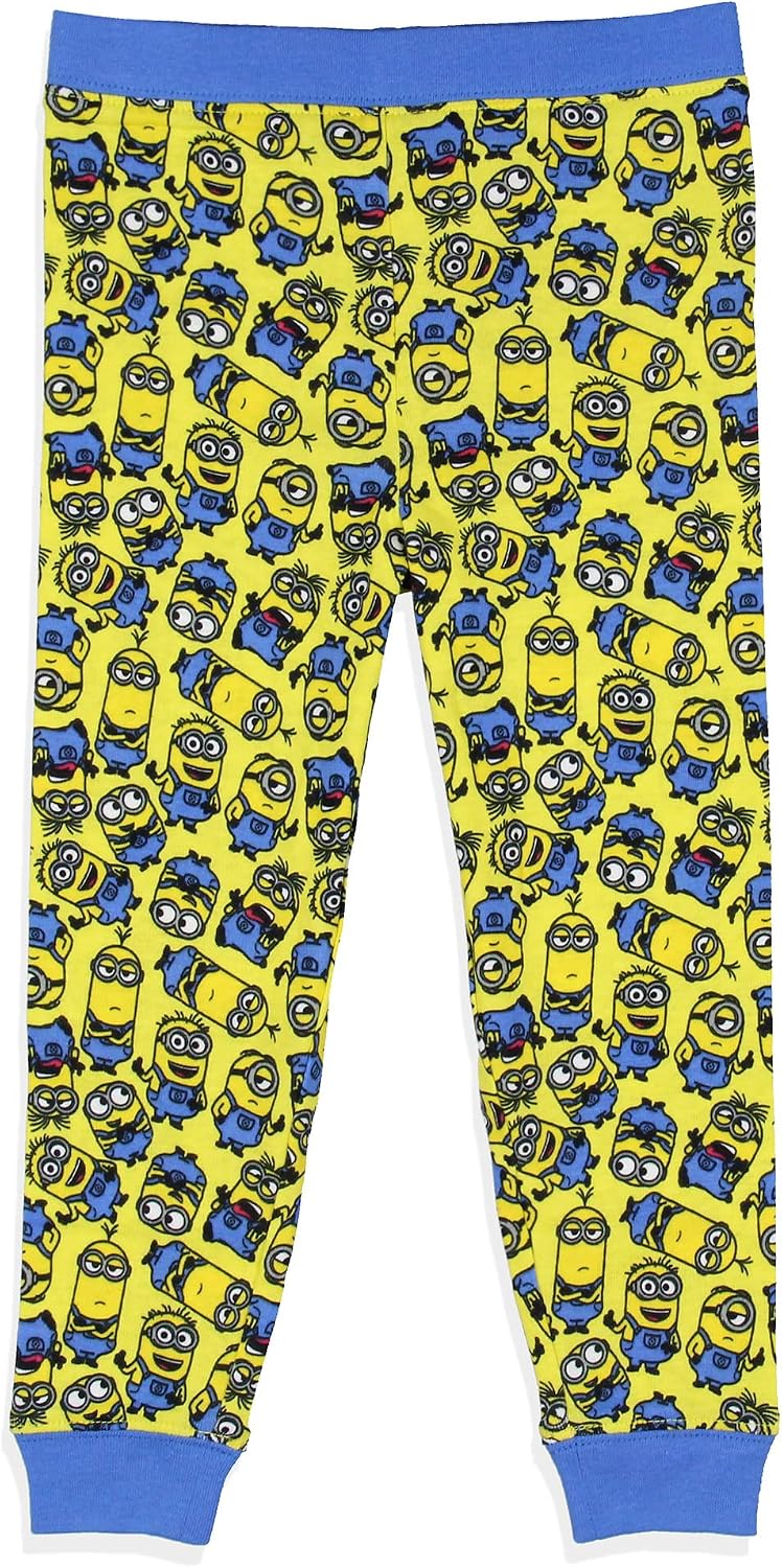 INTIMO Despicable Me Toddler Boys' Minions Crew Bob Stuart Phil Kevin Sleep Pajama Set Long Sleeves Pants