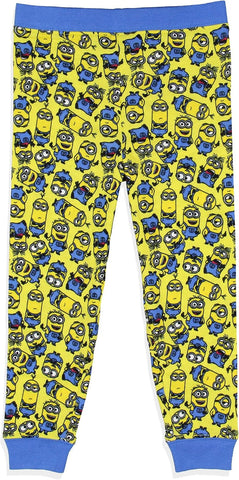 INTIMO Despicable Me Toddler Boys' Minions Crew Bob Stuart Phil Kevin Sleep Pajama Set Long Sleeves Pants