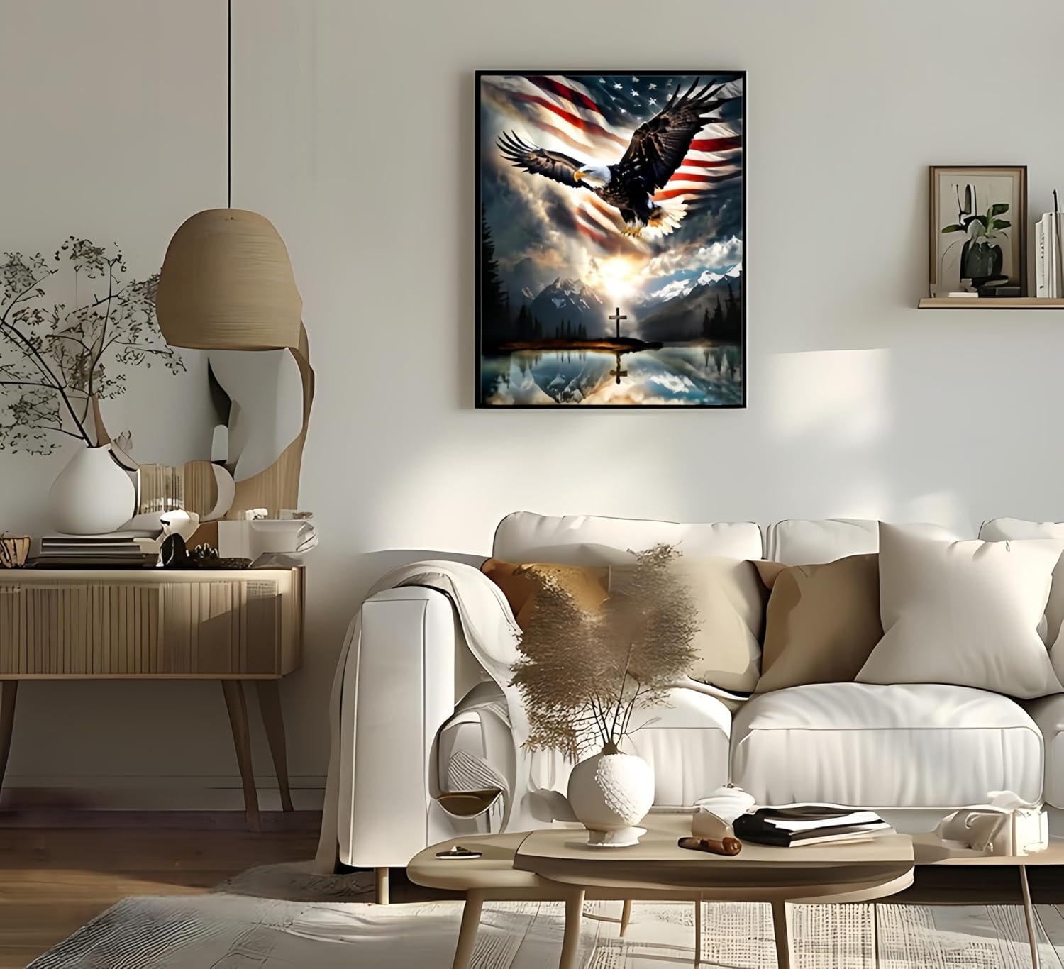 Diamond Art Kits for Adults,US Flag EagleDiamond Painting Kit,11.8X15.8inch