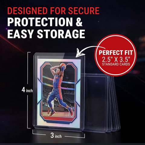 Ultra Pro 3" x 4" Clear Regular Toploaders & Card Sleeves Bundle, 100 Pack