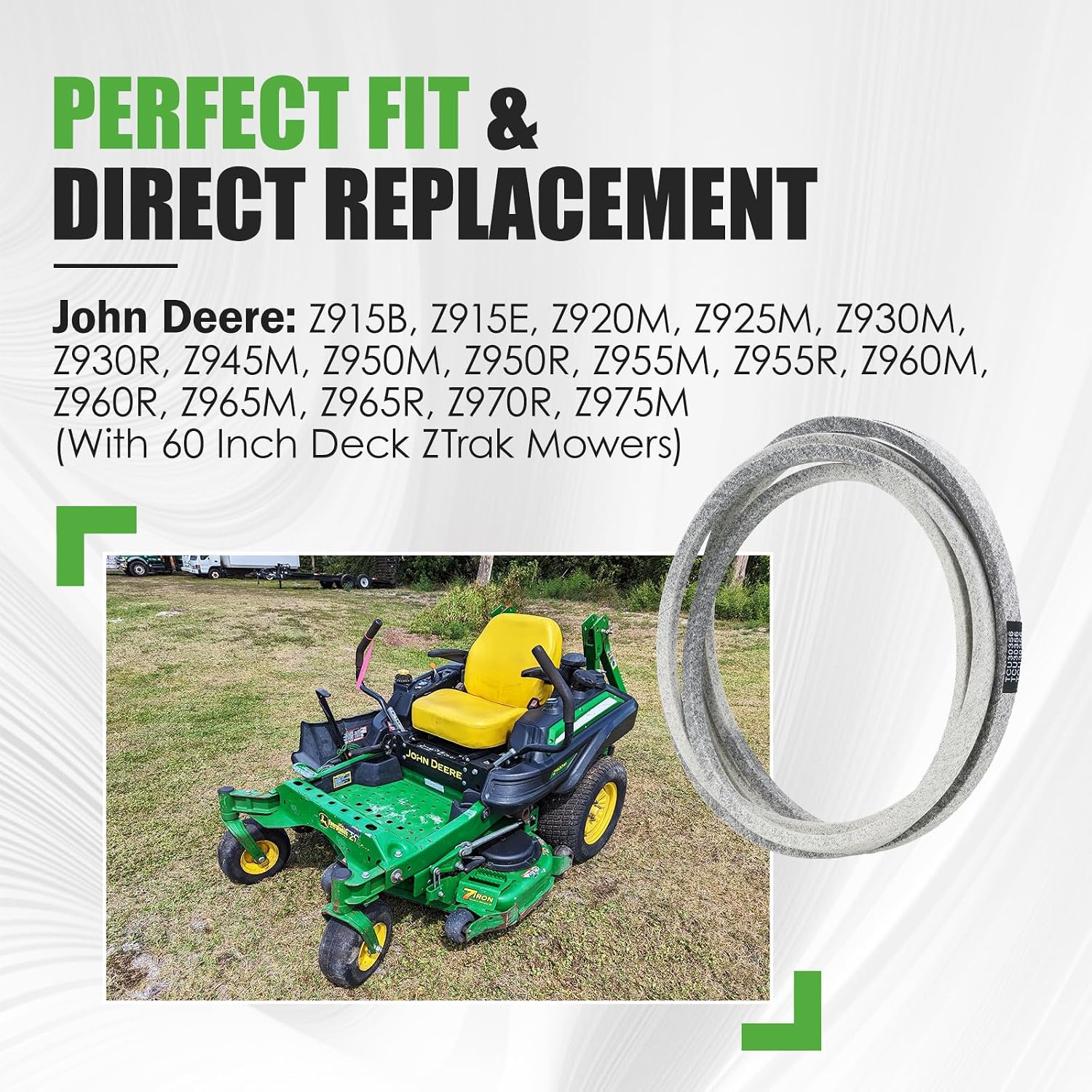 TCU35604 TCU30356 Mower Deck Belt Fit for John Deere 60 Inch