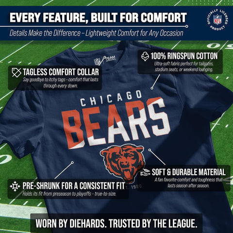 NFL Color Block T-Shirt, Officially Licensed