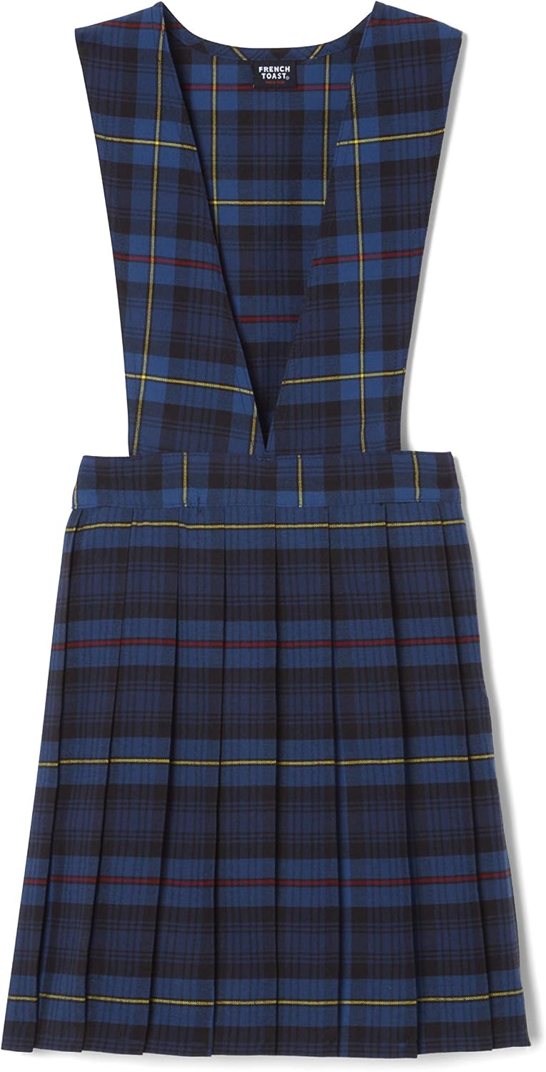 French Toast Girls Plaid V-Neck Jumper