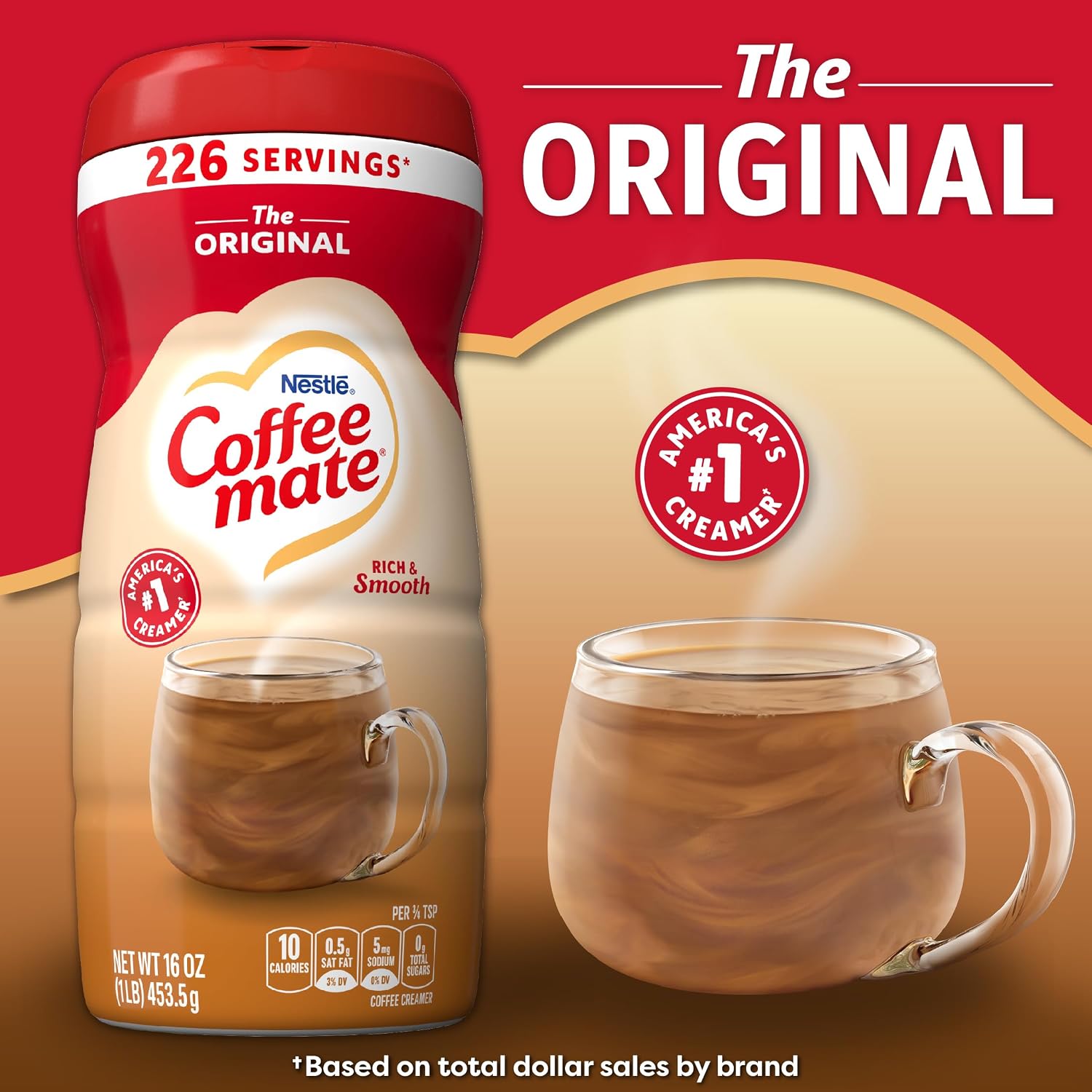 Nestle Coffee mate Coffee Creamer Original, Pack of 12 (16 Ounce) (11000443) | Powdered coffee creamer; original; kosher; gluten free; 12 x 16 oz
