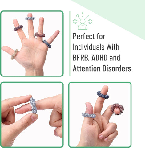 Mr. Pen- Spiky Sensory Rings, 10 Pack, Colorful