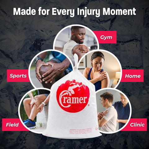 Cramer Large Ice Bags for Injuries, 9.5" x 18", Clear Disposable Ice Bag Roll for Athletic Trainers, Tear-Resistant, Bulk 1500 Pack, Ideal for Ice Wraps in Training Rooms