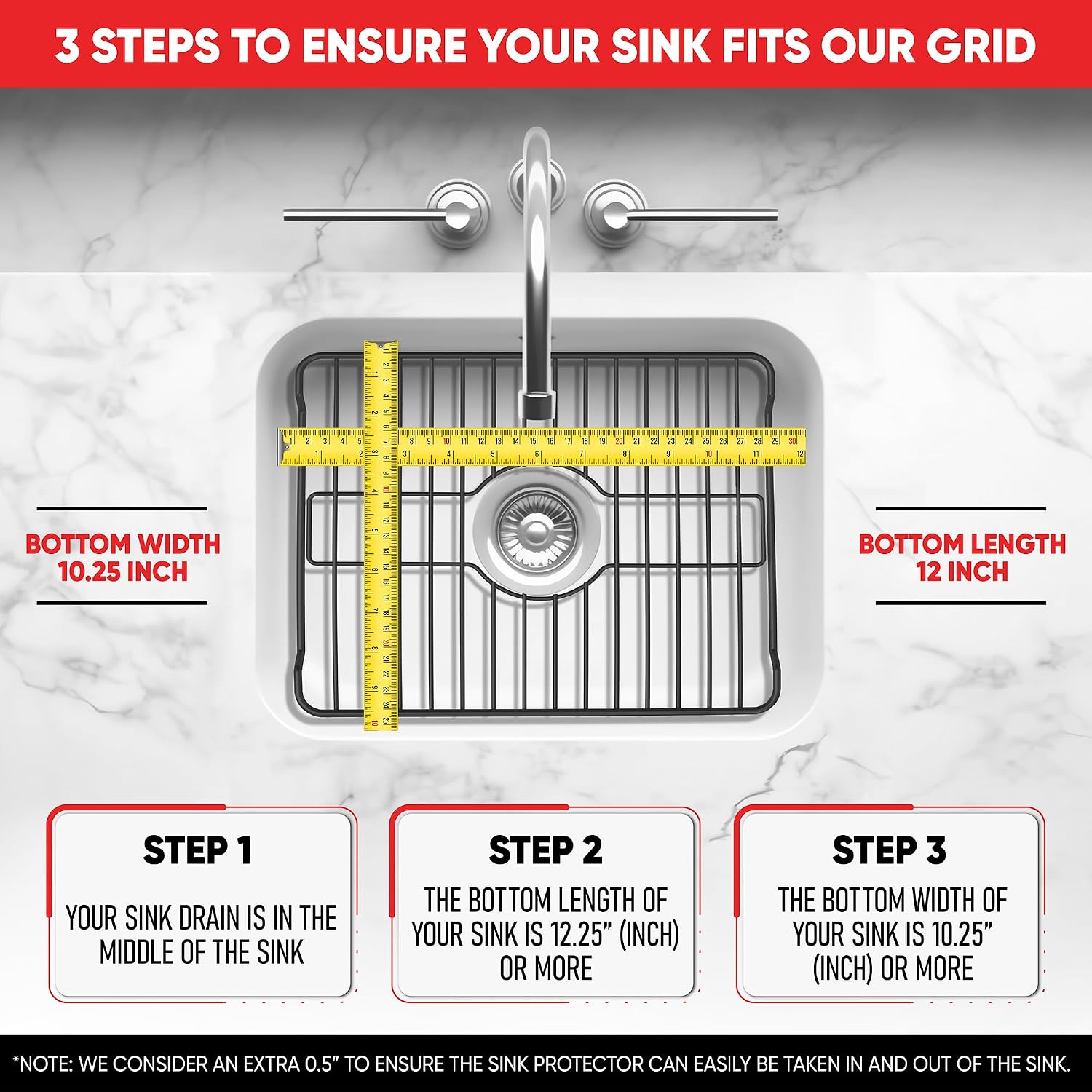 Better Houseware Sink Protectors for Kitchen Sink, Protective Metal Grid, 12x10.25x1 inches, Almond Kitchen Sink Mat to Shield Sink Base from Scratches, Rust-Resistant Coating, 2 pack, S