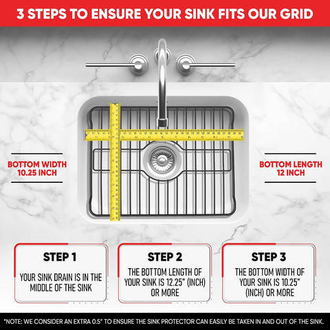 Better Houseware Sink Protectors for Kitchen Sink, Protective Metal Grid, 12x10.25x1 inches, Almond Kitchen Sink Mat to Shield Sink Base from Scratches, Rust-Resistant Coating, 2 pack, S