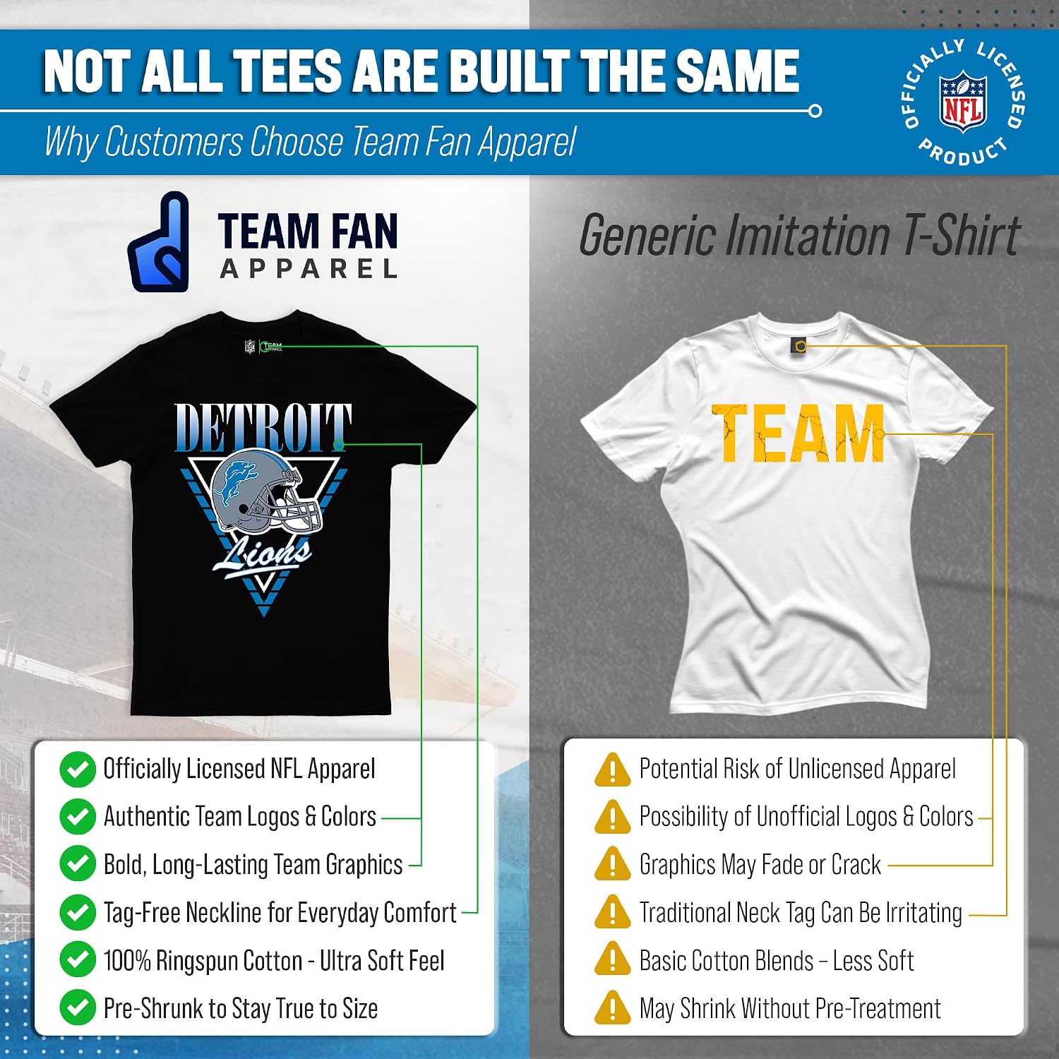 NFL Retro Triangle T-Shirt - Men Women - Officially Licensed