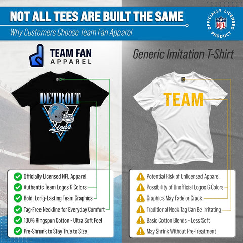 NFL Retro Triangle T-Shirt - Men Women - Officially Licensed