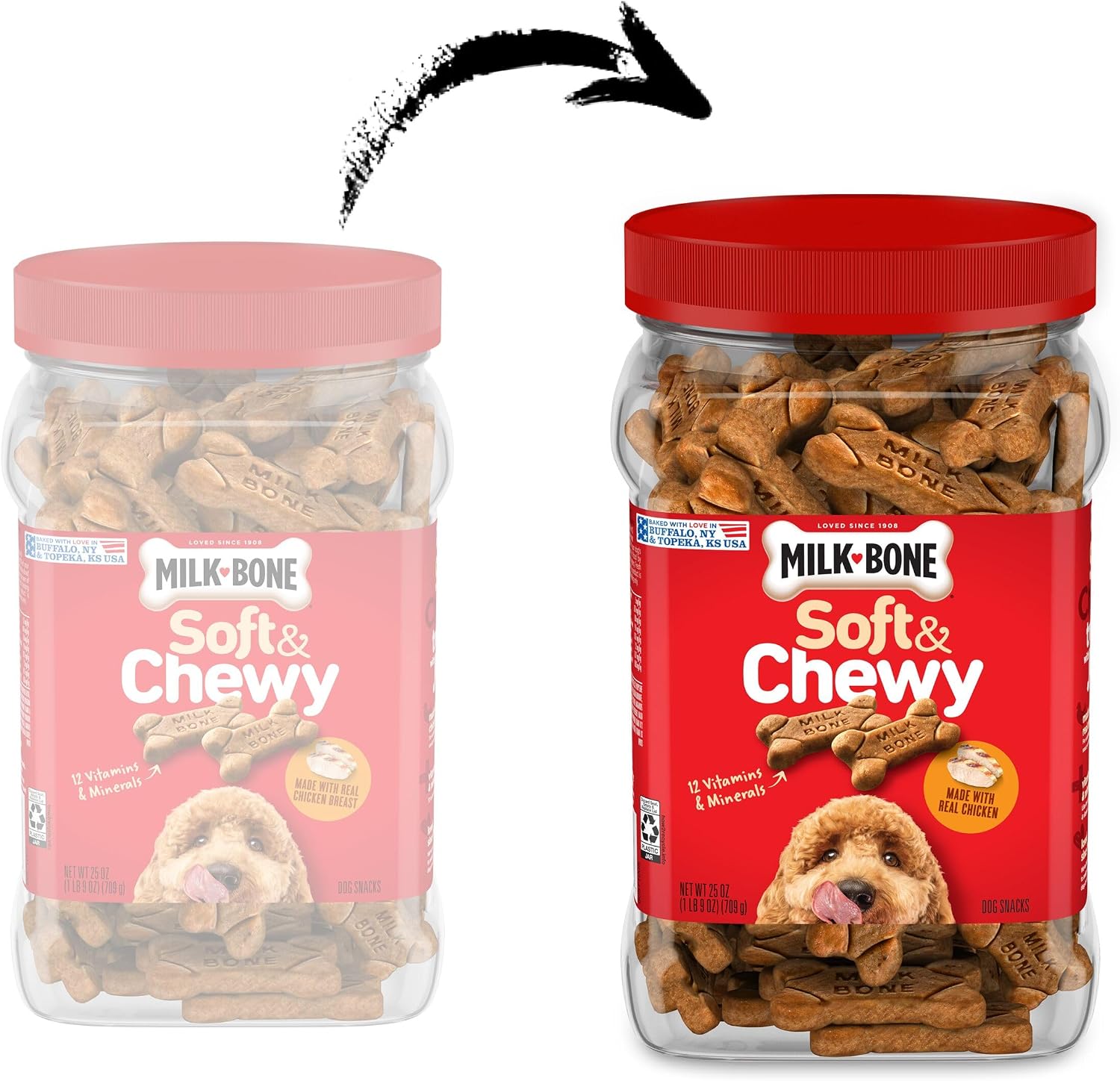 Milk-Bone Soft & Chewy Dog Training Treats, 25 oz Canister