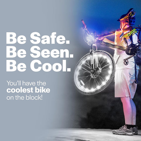 Brightz WheelBrightz LED Bike Wheel Lights - 2026 Edition with Superior Straps & LED-Weatherproof Shield! 14 Colors - Unmatched Durability, Visibility & 48+ Hours of Dazzling Illumination