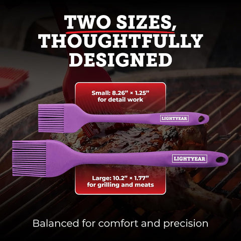 Lightyear Silicone Basting Brush for Cooking – Pastry Brush Set