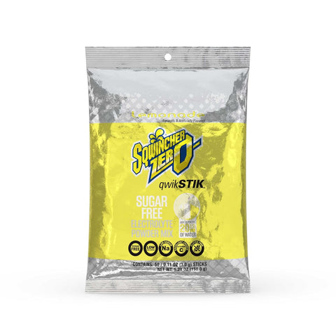 Sqwincher Zero Sugar Hydration Bundle with Lemonade Drink Mix (50 Pack) and Assorted Flavor Freezer Pops (50 Count)
