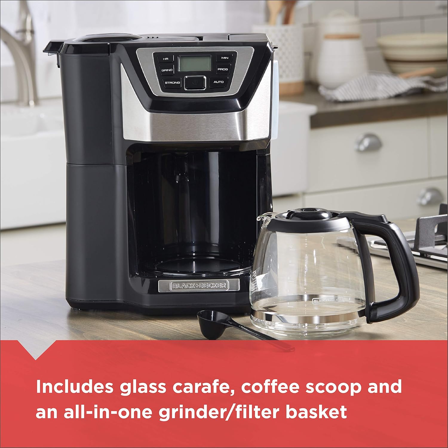 BLACK+DECKER 12-Cup Grind and Brew Coffee Maker