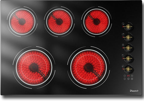 Upgraded 30" Electric Cooktop 8600W High Power Built-in 240V