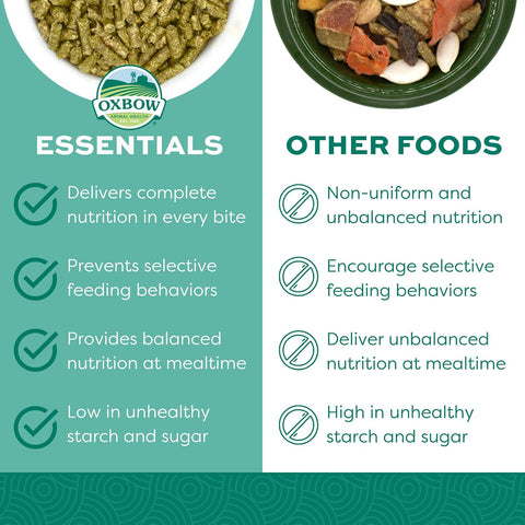 Oxbow Essentials Adult Guinea Pig Food, Timothy Hay Pellets, USA, 10 lb