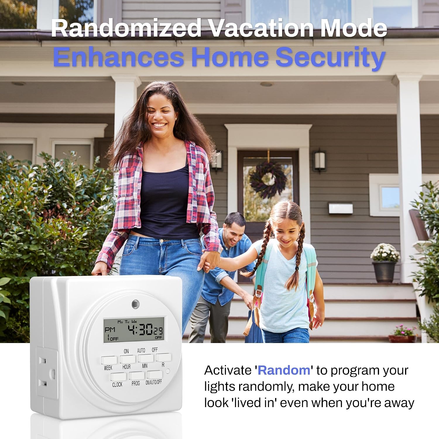 BN-LINK Indoor 7-Day Programmable Digital Timer Outlet, 2 Outlets, 2 Pack