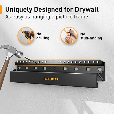 Perlegear No Drill TV Wall Mount for Most 24-65 Inch TVs up to 100 lbs