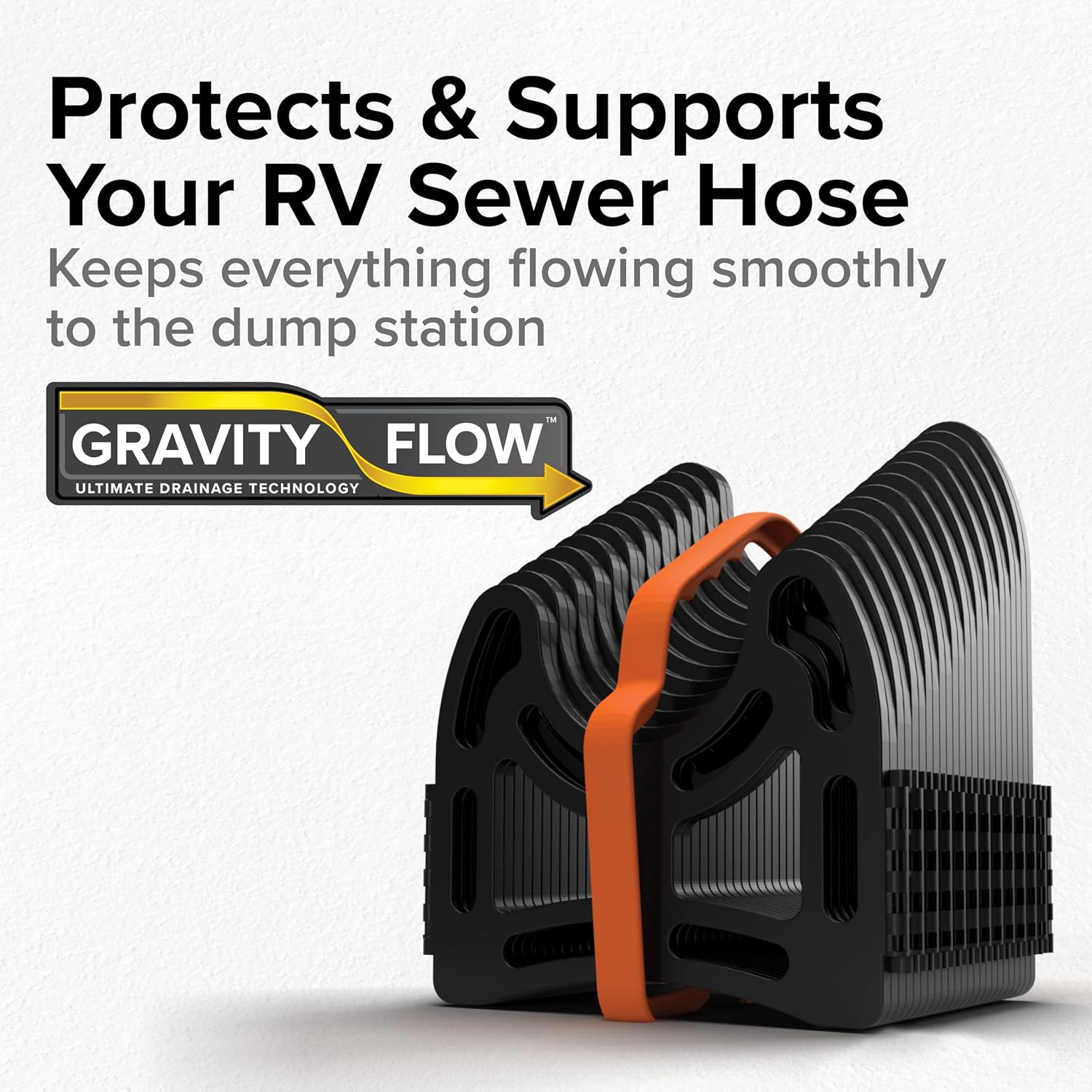 Camco Sidewinder 10-Ft RV Sewer Hose Support w/ Carry Handle