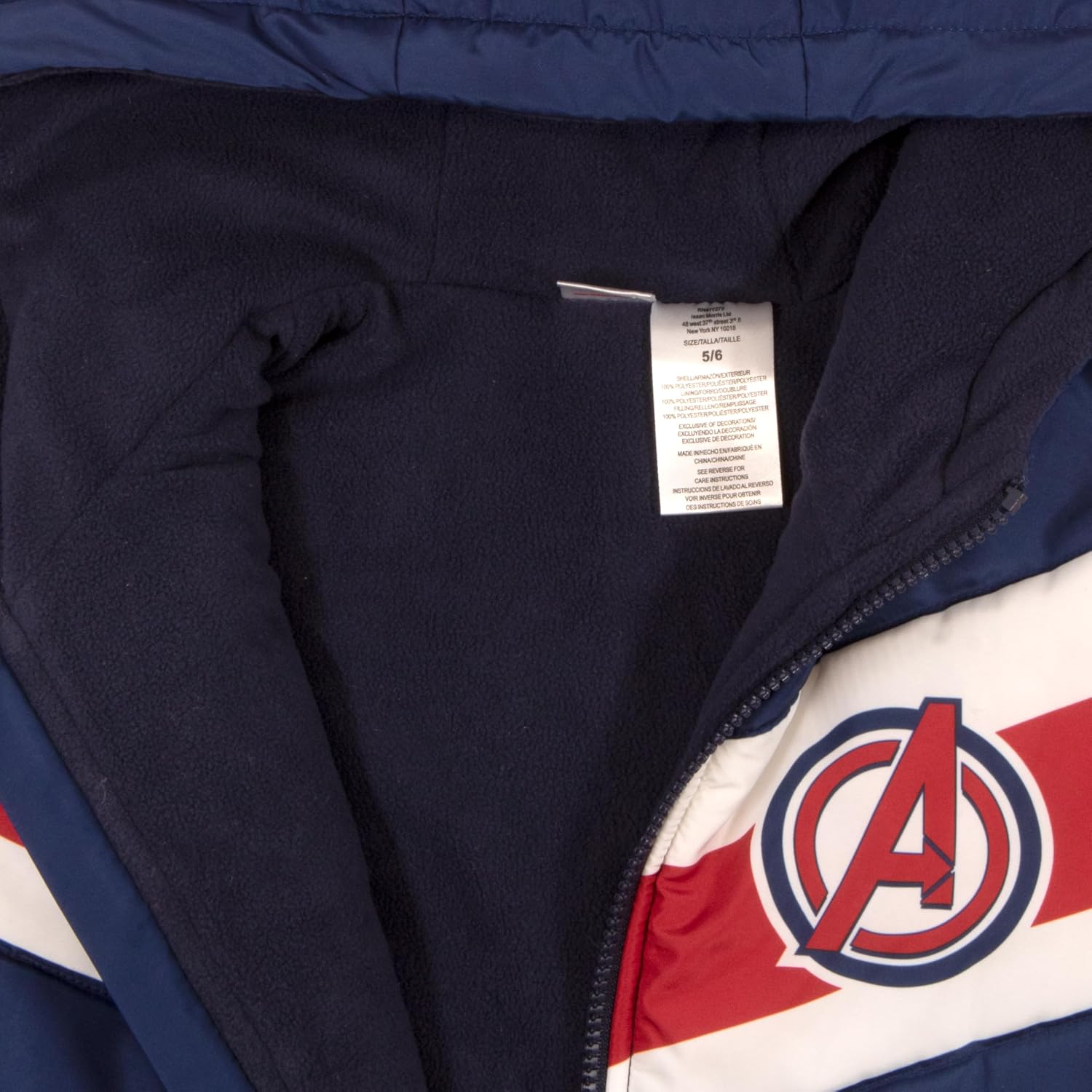 Marvel Spider-Man & Avengers Boys Winter Coat - Graphic Print Puffer Jacket for Kids
