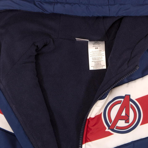 Marvel Spider-Man & Avengers Boys Winter Coat - Graphic Print Puffer Jacket for Kids