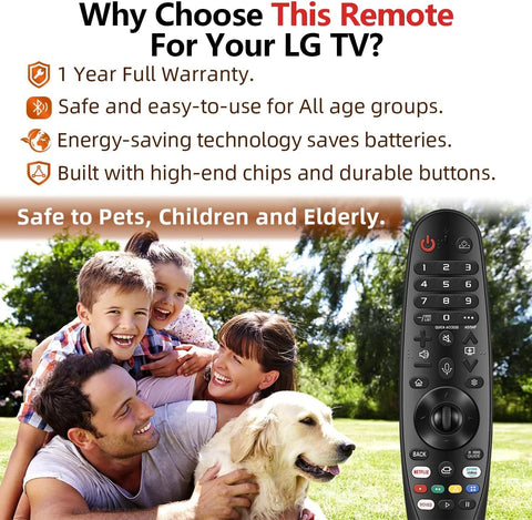 Replacement for LG Remote Control for Smart TV from 2018-2025, for Magic LG TV Remote Replacement with Voice and Pointer Function. 1-Year Warranty.