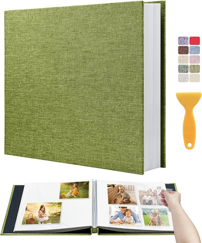 Large Photo Album Self Adhesive Scrapbook Album for 4x6 5x7 8x10 Pictures DIY Photo Book as Scrapbooking Supplies Kits, Birthday Gifts for Women Mom Wedding Baby Family Travel