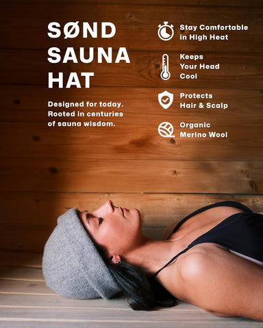 Sauna Hat – Natural Merino Wool Sauna Accessory for Heat Protection – Eco-Friendly, Lightweight & Durable