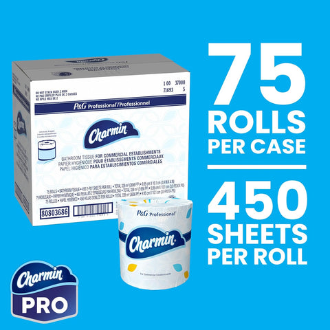 Charmin Professional Toilet Paper, Bulk 2-Ply Tissue (450 sheets, 75 count)