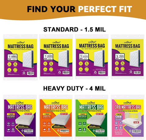 Twin Mattress Bags for Moving and Disposal – Plastic Mattress Protector for Storage,Waterproof Mattress Cover,TearResistant Mattress Wrap,Home Storage,Moving Supplies