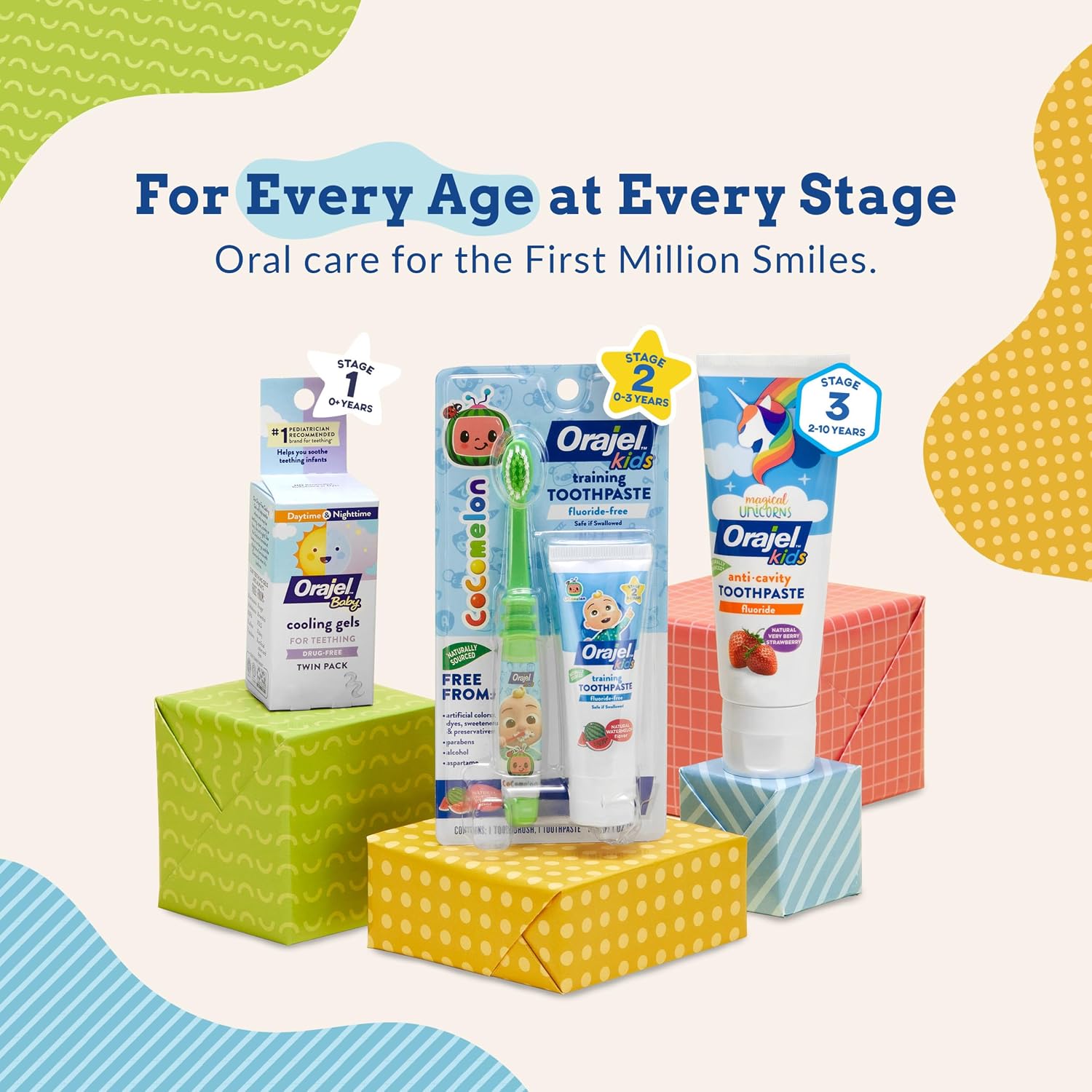 Orajel Baby Daytime & Nighttime Cooling Gels for Teething, 0.18 Oz, 2-Pack