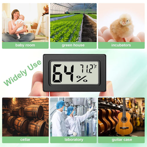6-Pack Mini Hygrometer Indoor Humidity Meter Digital Thermometer
