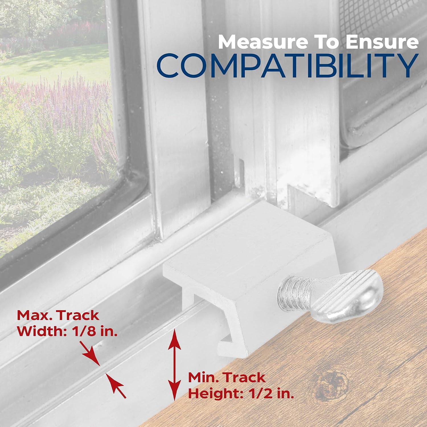 Prime-Line Sliding Window Security Lock, White, 1/8 in. Rail, 4 Pack