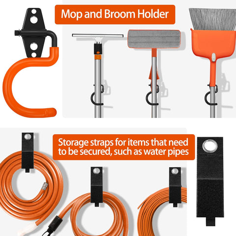 28 Pack Garage Hooks Heavy Duty with Non Slip PVC Coating