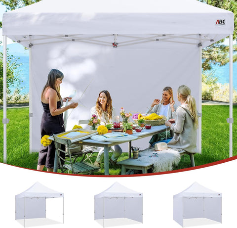 ABCCANOPY Instant Canopy SunWall 10x20 FT No Frame or Top, White