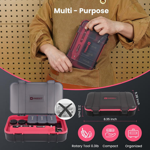HARDELL Mini Cordless Rotary Tool Kit 129Pcs, Multi-Purpose DIY Craft Tool