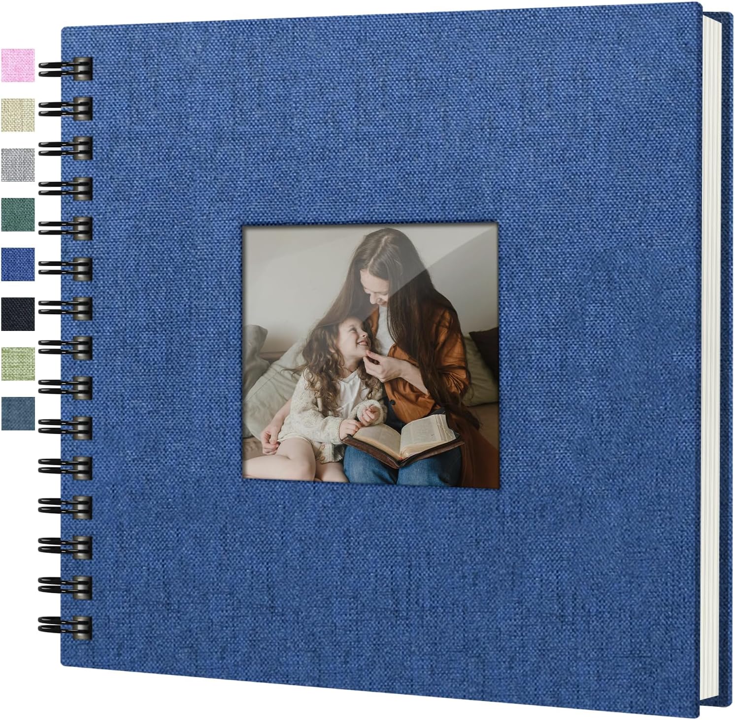 Popotop Scrapbook Photo Album, 8x8in 60Pages DIY Hardcover Kraft Blank Memory Book with Personalized Display Picture Window for Family, Wedding, Guest Book, Anniversary, Baby, Travel, Christmas