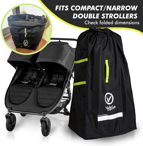 V VOLKGO XL Stroller Travel Bag for Airplane with Backpack Shoulder Straps, Stroller Cover for Air Travel, Jogger & Carrier, Waterproof Travel Cover (18x24x47 in)