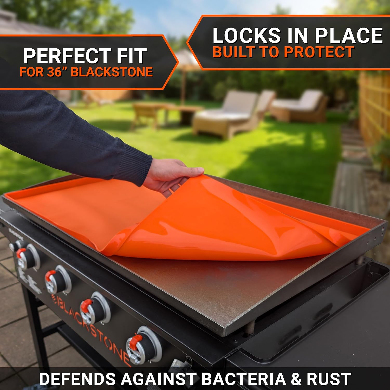 36" Premium Silicone Griddle Mat for Blackstone 36 Inch Grill, Heavy Duty Food Grade Silicone Griddle Cover, Keep Your Grill Clean and Rust-Free All Year Long