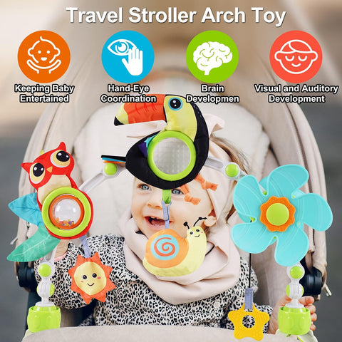 Lynncare Baby Arch Toy Adjustable Car Seat Toys Hanging Activity Toys