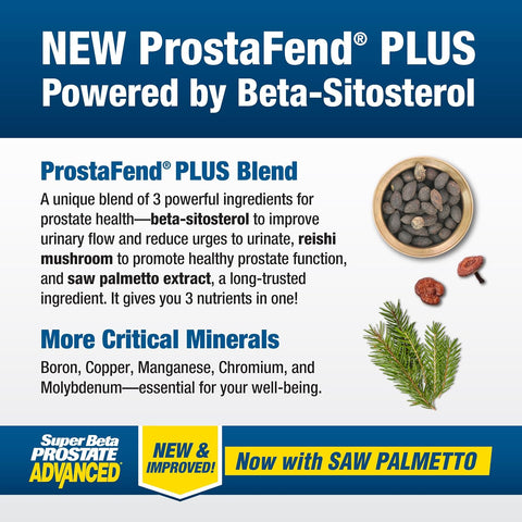 SUPER BETA PROSTATE Advanced with Saw Palmetto, Prostate Support, 180 Count