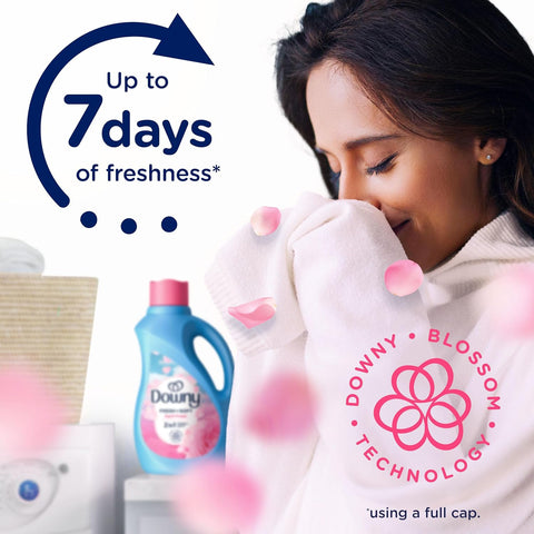 Downy Liquid Fabric Softener, April Fresh 2-in-1 Fresh & Soft, 140 Fl Oz, 190 Loads, Fabric Conditioner For Freshness And Softness