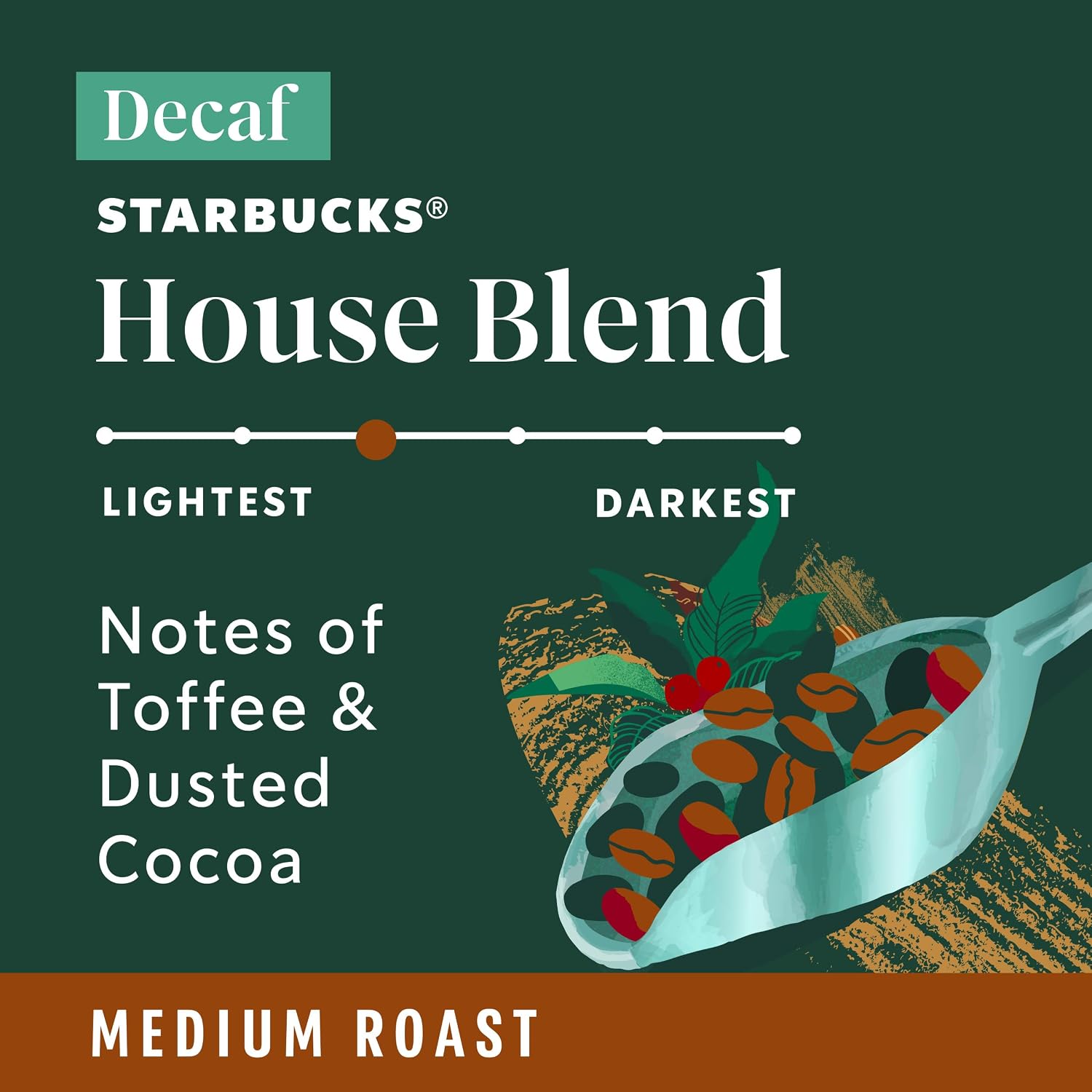 Starbucks K-Cup Coffee Pods, Decaf House Blend Medium Roast, 40 Count