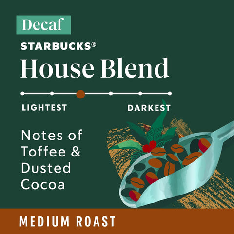 Starbucks K-Cup Coffee Pods, Decaf House Blend Medium Roast, 40 Count
