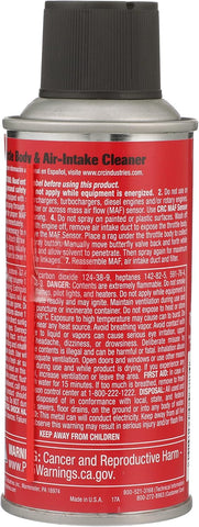 CRC Throttle Body and Air Intake Cleaner for Gasoline Engines - 5 oz